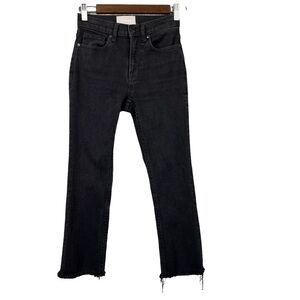 Everlane Jeans Black Raw Hem Skinny Leg Size 24 Regular